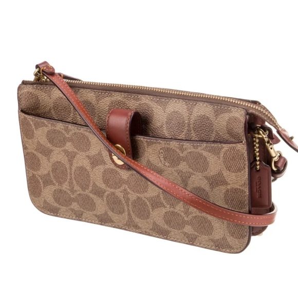 Coach Noa Beige Pop-Up Signature Messenger Bag - Picture 1 of 12